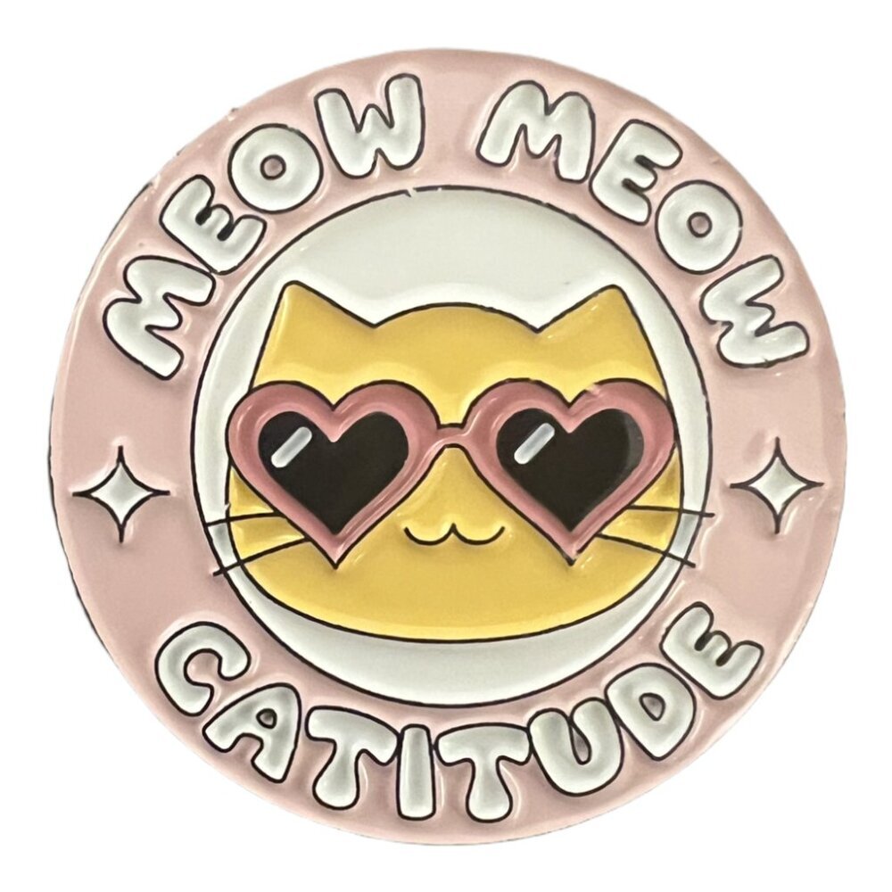 🧷BUNDLE OF 3 Enamel Pins - Cat-Themed Pins - "Certified Cat Lady" etc. - Picture 4 of 5